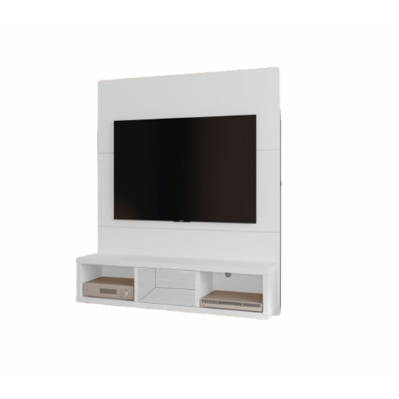 Painel para Tv até 32 Polegadas 3 Nichos Branco Em Mdf