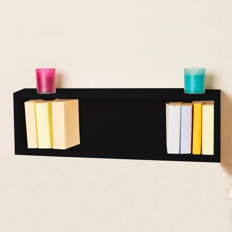 Nicho Retangular Decorativo  70x15x15 Preto Em Mdf