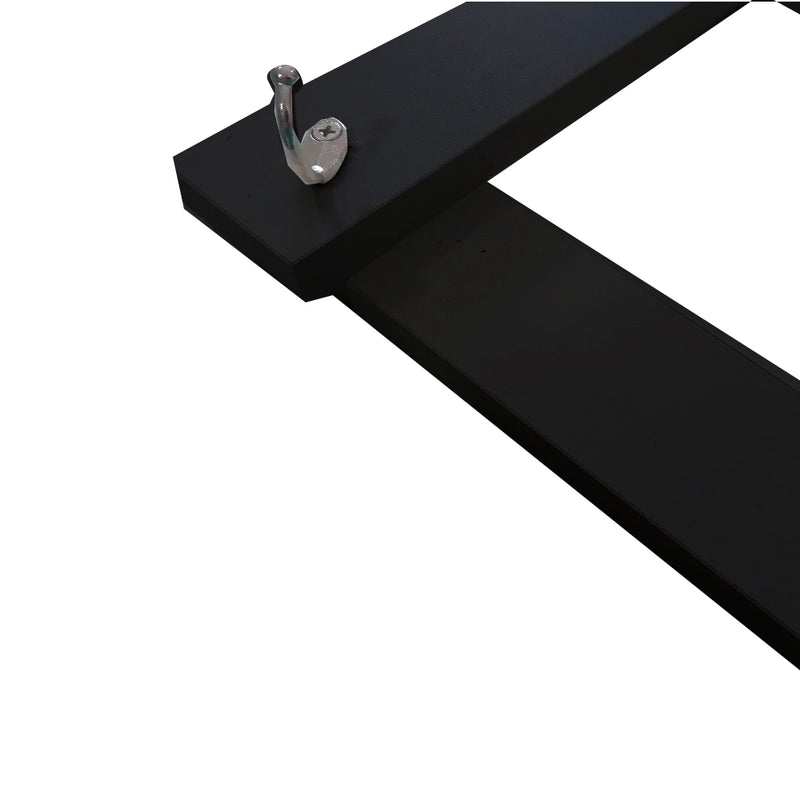 Cabideiro de Parede Sanfona Preto Em Mdf