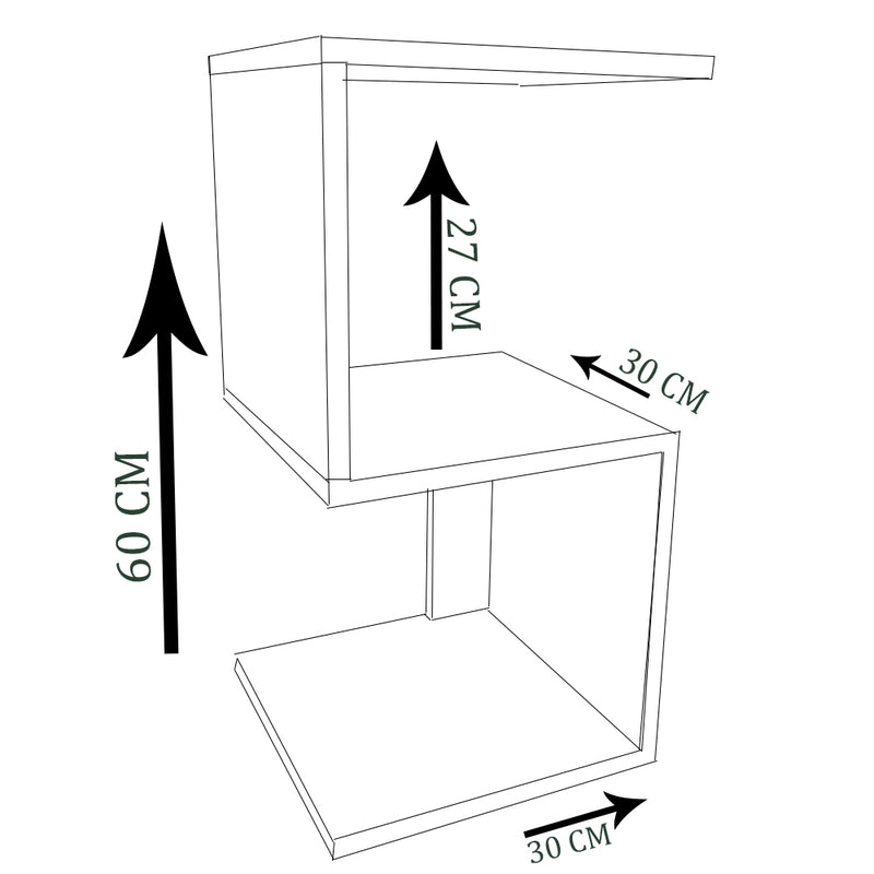 Mesa De Cabeceira Em S Em Mdf Branco