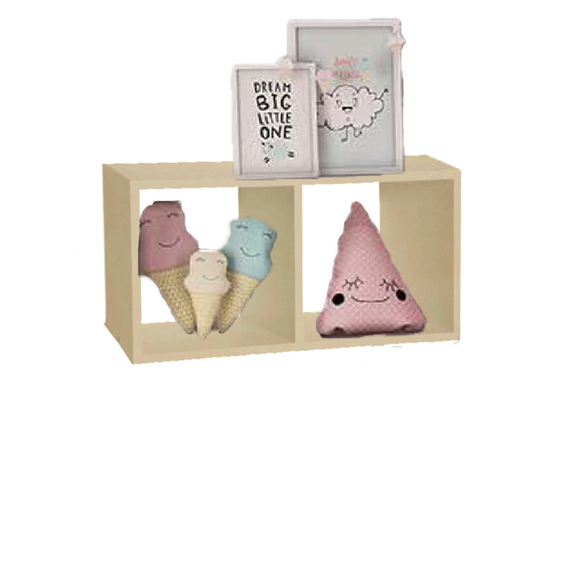 Nicho Duplo 50X25X20 cm Em mdf Natural