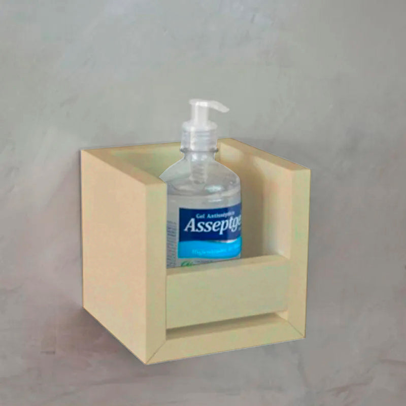 Suporte çlcool em Gel Natural Em Mdf