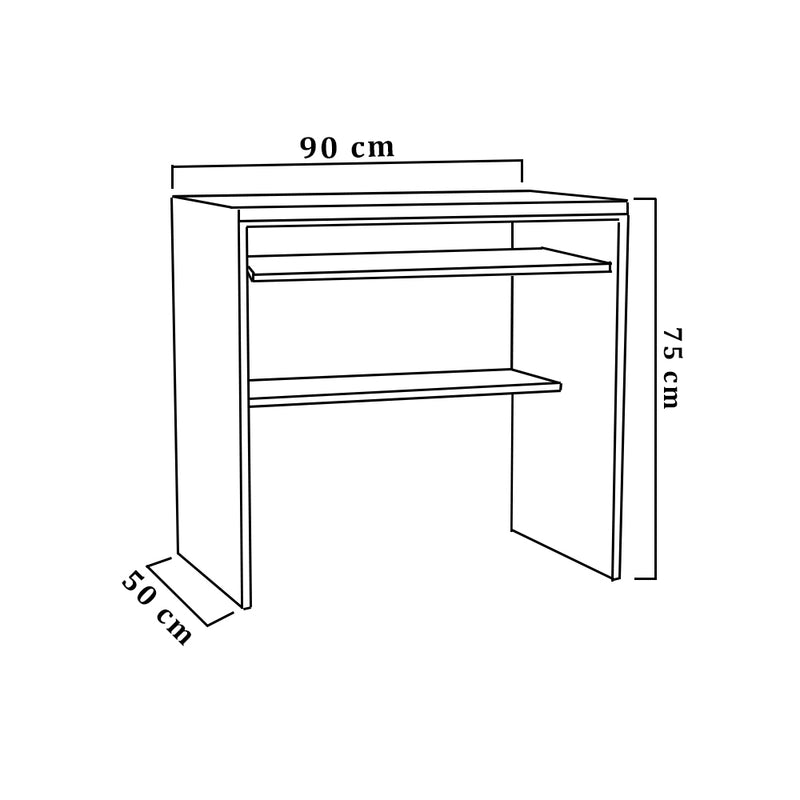 Mesa Para Computador Preto Em Mdf