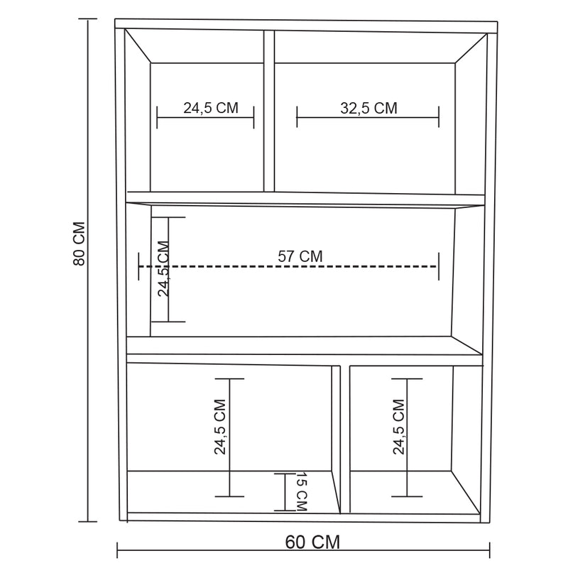 Estante de Parede Multiuso Decoração Livros Madeirado Em Mdf