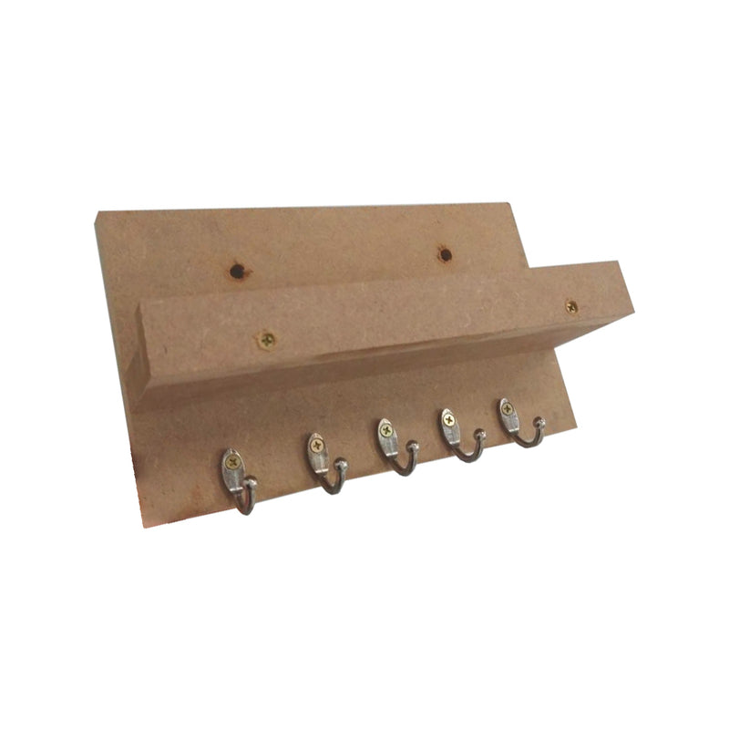 Porta Chave Simples Natural Em Mdf