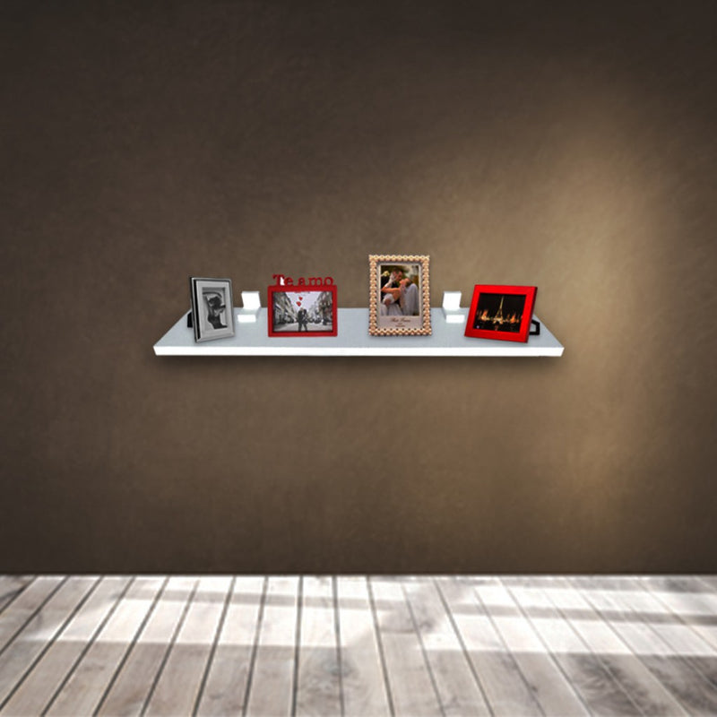 Prateleira Simples 20x20 cm Com Suporte Em Mdf Branco