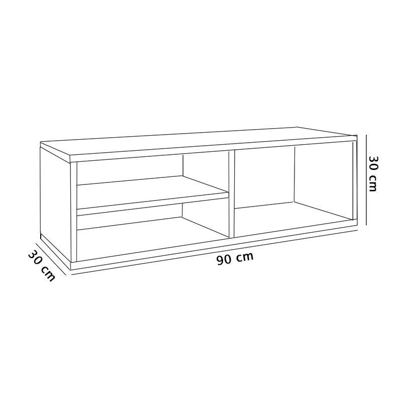Bancada de Estudo Suspensa Natural Em Mdf