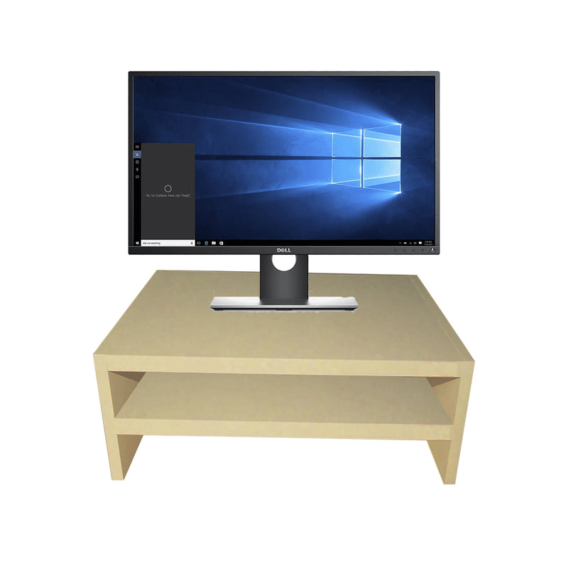 Suporte Duplo Para Monitor Em Mdf Natural