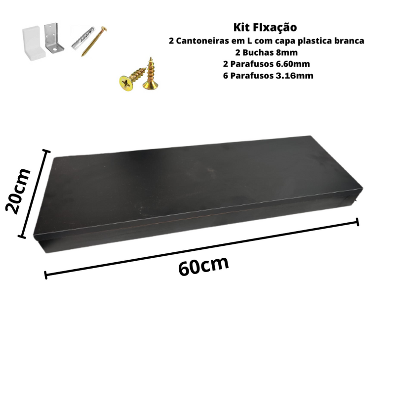 suporte trofeu e medalhas 60 cm c x 20 cm preto