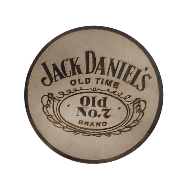 Placa decorativa old7 jack daniels em mdf natural