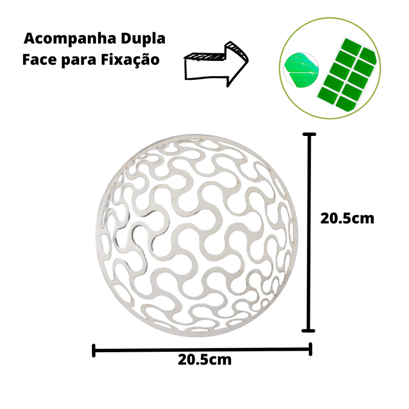 Mandala Spinner 20 cm decoração ambiente branco mdf 3mm