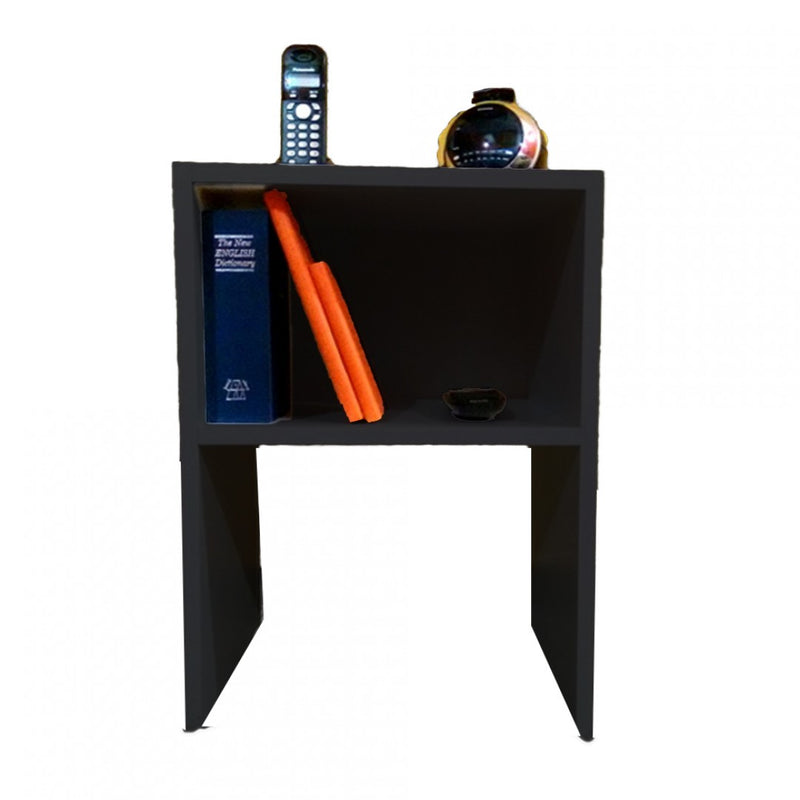 Mesa De Cabeceira Simples Em Mdf Preto