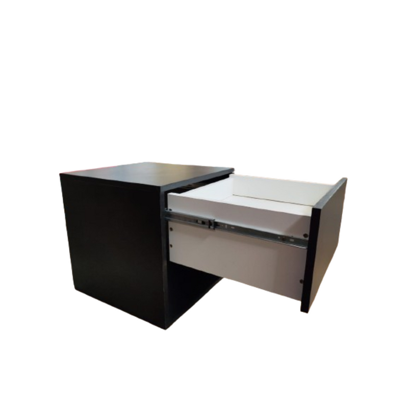 Mesa de Cabeceira c Gaveta Secreta Lado Esquerdo Mdf Preto