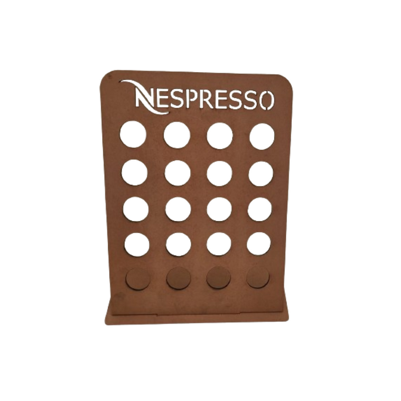 Porta Cápsulas nespresso Grande MDF natural