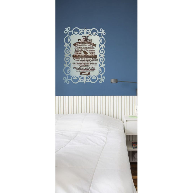 Placa Pai nosso Evangélico cor branco