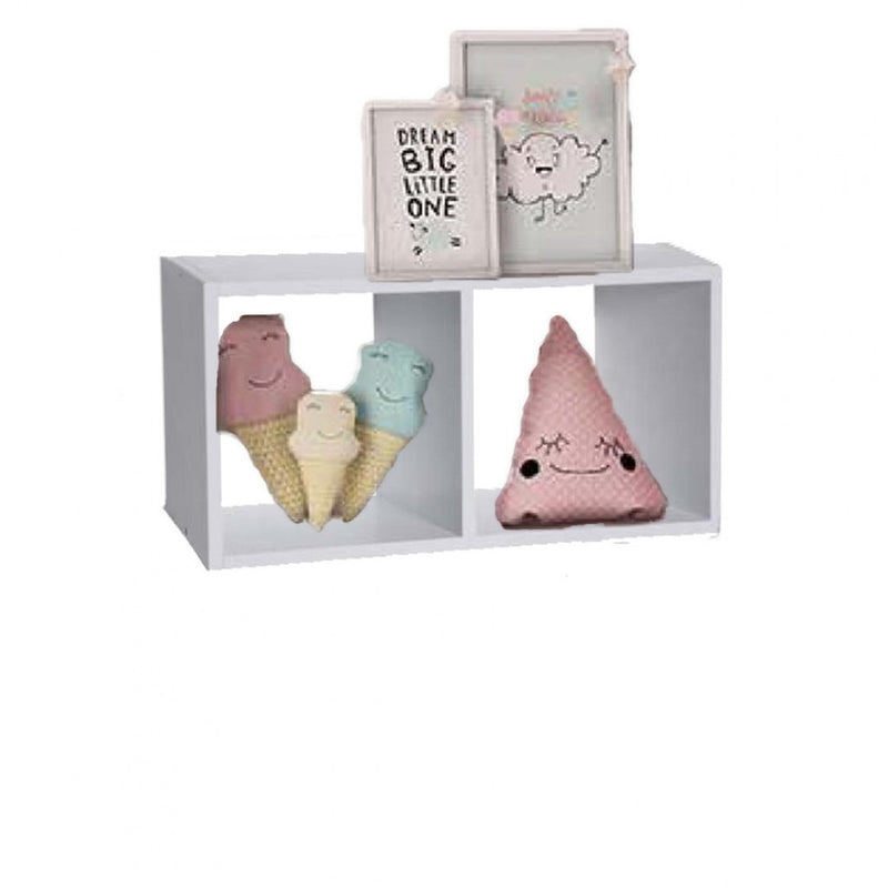 Nicho Duplo 60X30X20 cm Em Mdf Branco