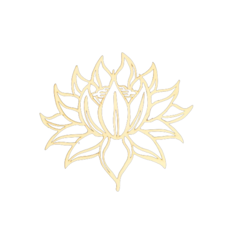 Mandala Flor de Lotus em MDF Branco