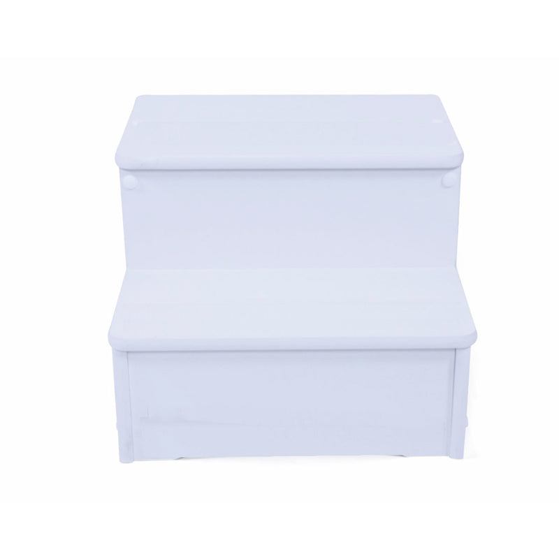 Escada Auxiliar  2 Degraus Em Mdf branco