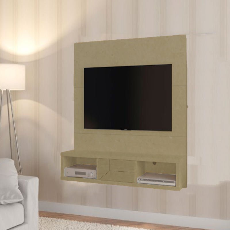 Painel Para Tv Em Ate 32 polegadas 3 Nichos Natural Em Mdf
